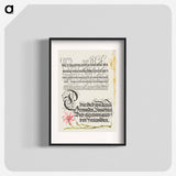 アートポスター-Cuckoo Flower from Mira Calligraphiae Monumenta or The Model Book of Calligraphy
 - 書道のお手本 Poster.