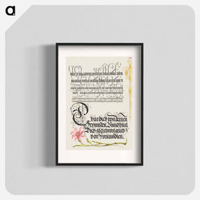 アートポスター-Cuckoo Flower from Mira Calligraphiae Monumenta or The Model Book of Calligraphy
 - 書道のお手本 Poster.
