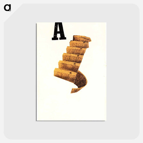 アートポストカード-Construction I - テオ ファン ドゥースブルフ Postcard.