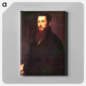 アートパネル-Painting of Daniele Barbaro - ティツィアーノ ヴェチェッリオ Canvas.