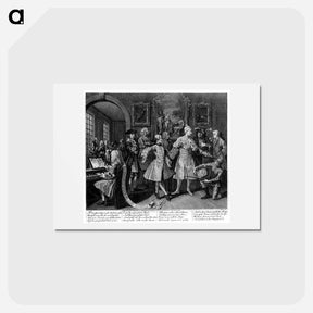 アートポストカード-Surrounded by Artists and Professors - ウィリアム ホガース Postcard.
