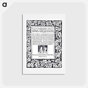 アートポストカード-William Morris Manuscripts: Good King Wenceslas - ウィリアム モリス Postcard.