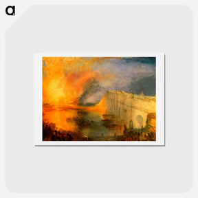 アートポストカード-The Burning of the Houses of Parliament - ウィリアム ターナー Postcard.