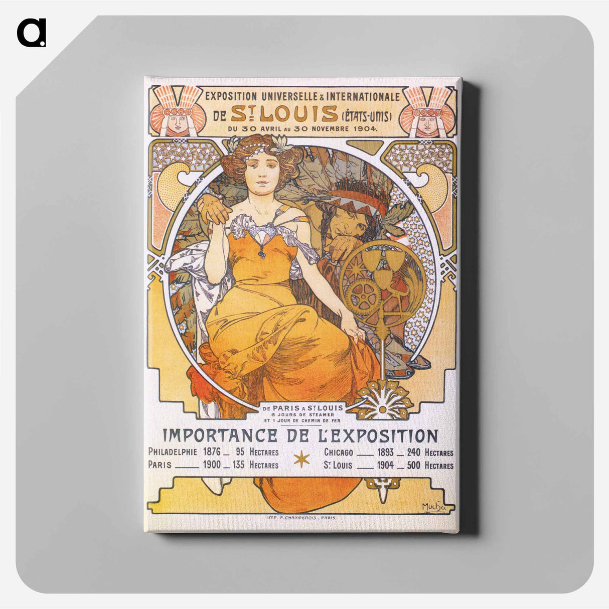 St. Louis World's Fair - アルフォンス ミュシャ Canvas.