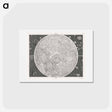 アートポストカード-Illustration of the moon - アンティーク地図 Postcard.