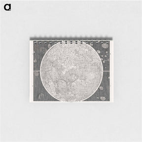アートメモ帳-Illustration of the moon - アンティーク地図 Memo.