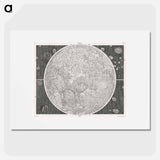 Illustration of the moon - アンティーク地図 Poster.