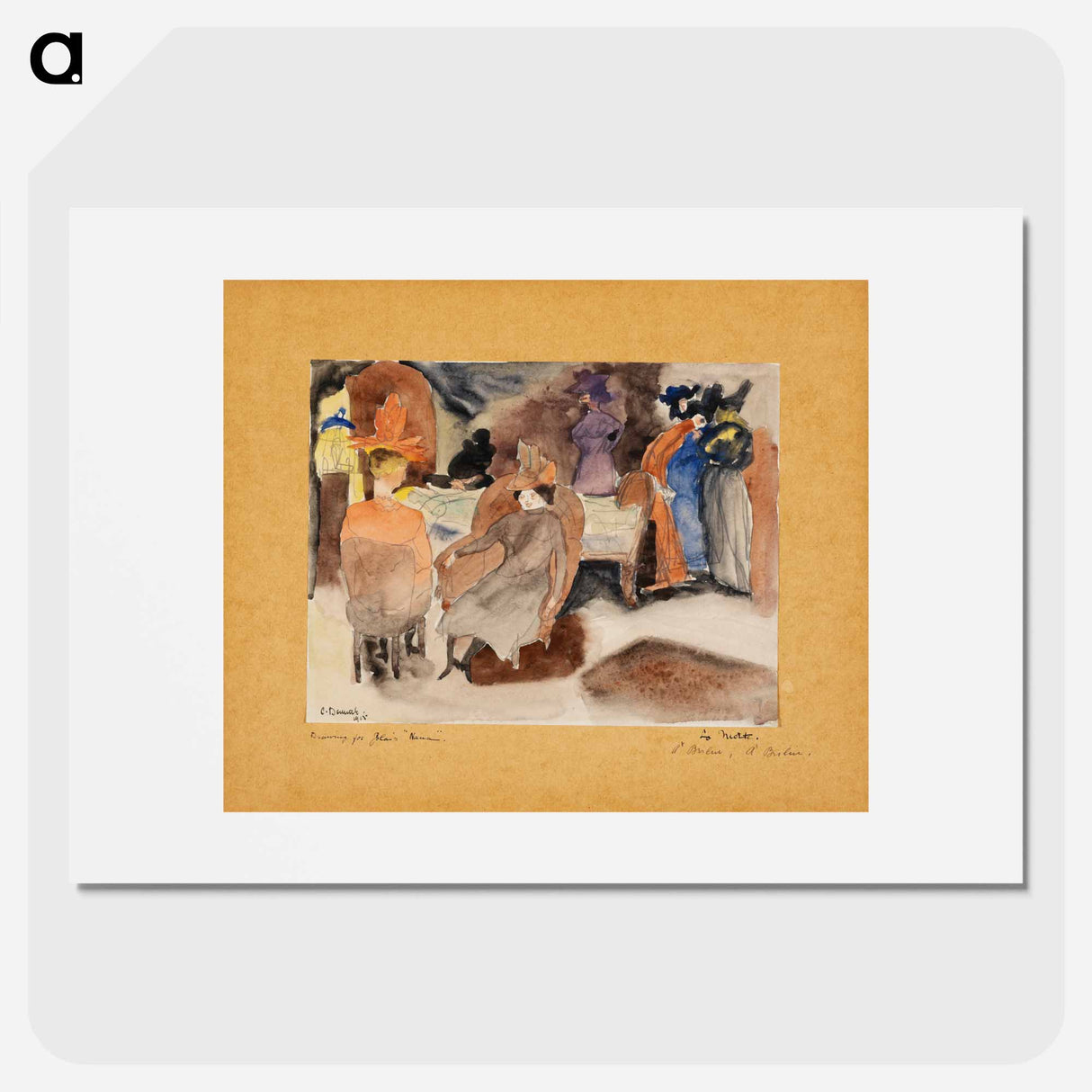 The Death of Nana - Charles Demuth Poster.