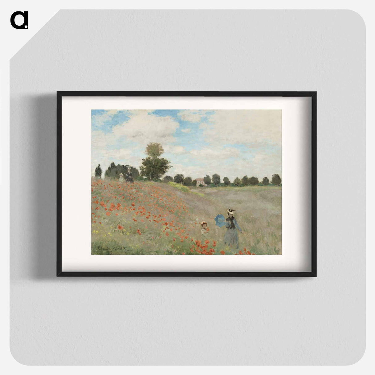 The Poppy Field near Argenteuil - クロード モネ Poster.