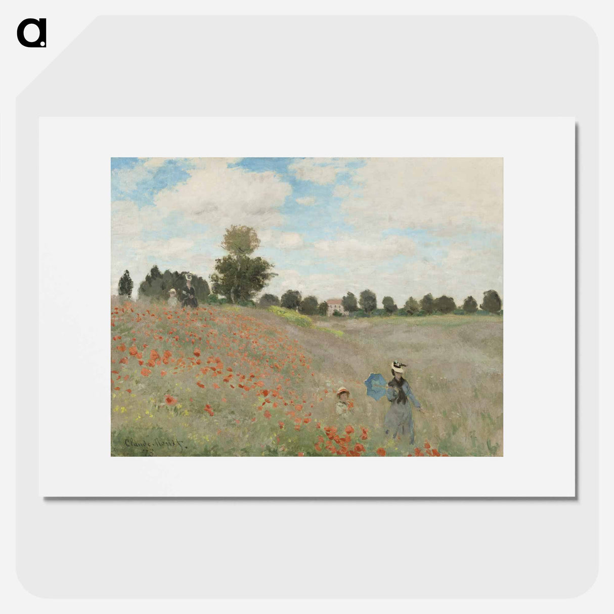 The Poppy Field near Argenteuil - クロード モネ Poster.