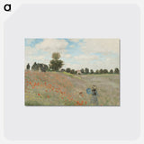 The Poppy Field near Argenteuil - クロード モネ Postcard.