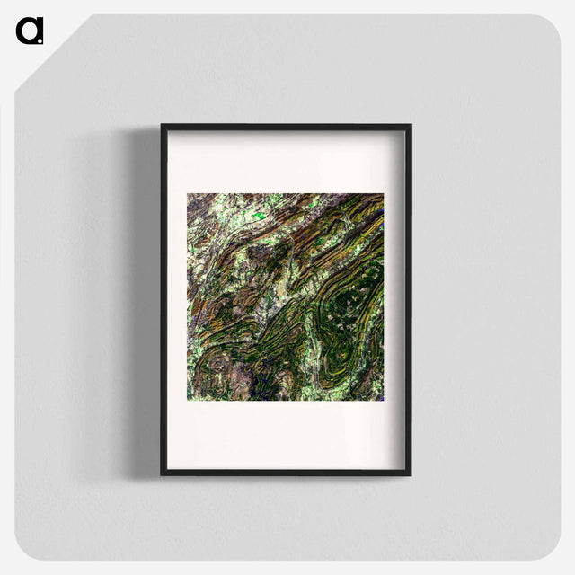 アートポスター-Ouachita Mountains, Oklahoma
 - 上空からの地球 Poster.