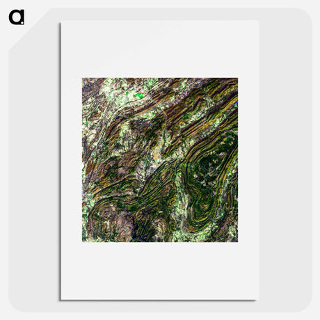 アートポスター-Ouachita Mountains, Oklahoma
 - 上空からの地球 Poster.