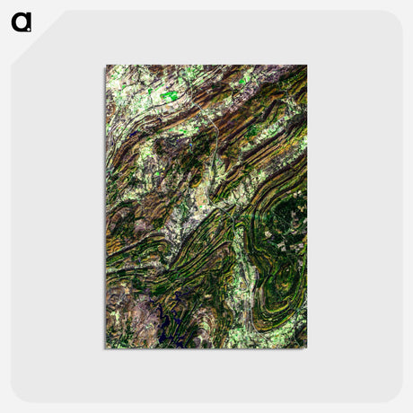 アートポストカード-Ouachita Mountains, Oklahoma
 - 上空からの地球 Postcard.
