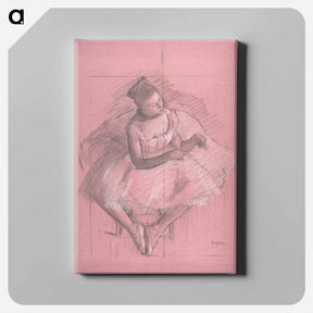 アートパネル-Seated Dancer - エドガー ドガ Canvas.