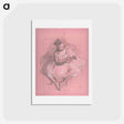 アートポストカード-Seated Dancer - エドガー ドガ Postcard.