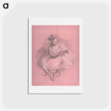 アートポストカード-Seated Dancer - エドガー ドガ Postcard.