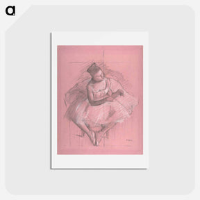 アートポストカード-Seated Dancer - エドガー ドガ Postcard.