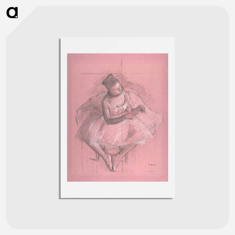 アートポストカード-Seated Dancer - エドガー ドガ Postcard.