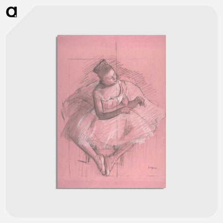アートポストカード-Seated Dancer - エドガー ドガ Postcard.