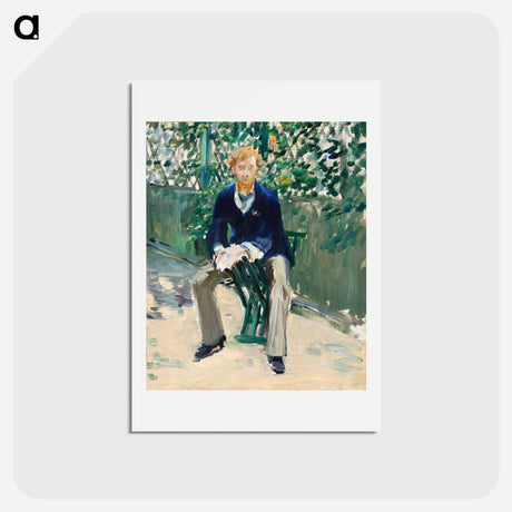 アートポストカード-George Moore in the Artist's Garden - エドゥアール マネ Postcard.
