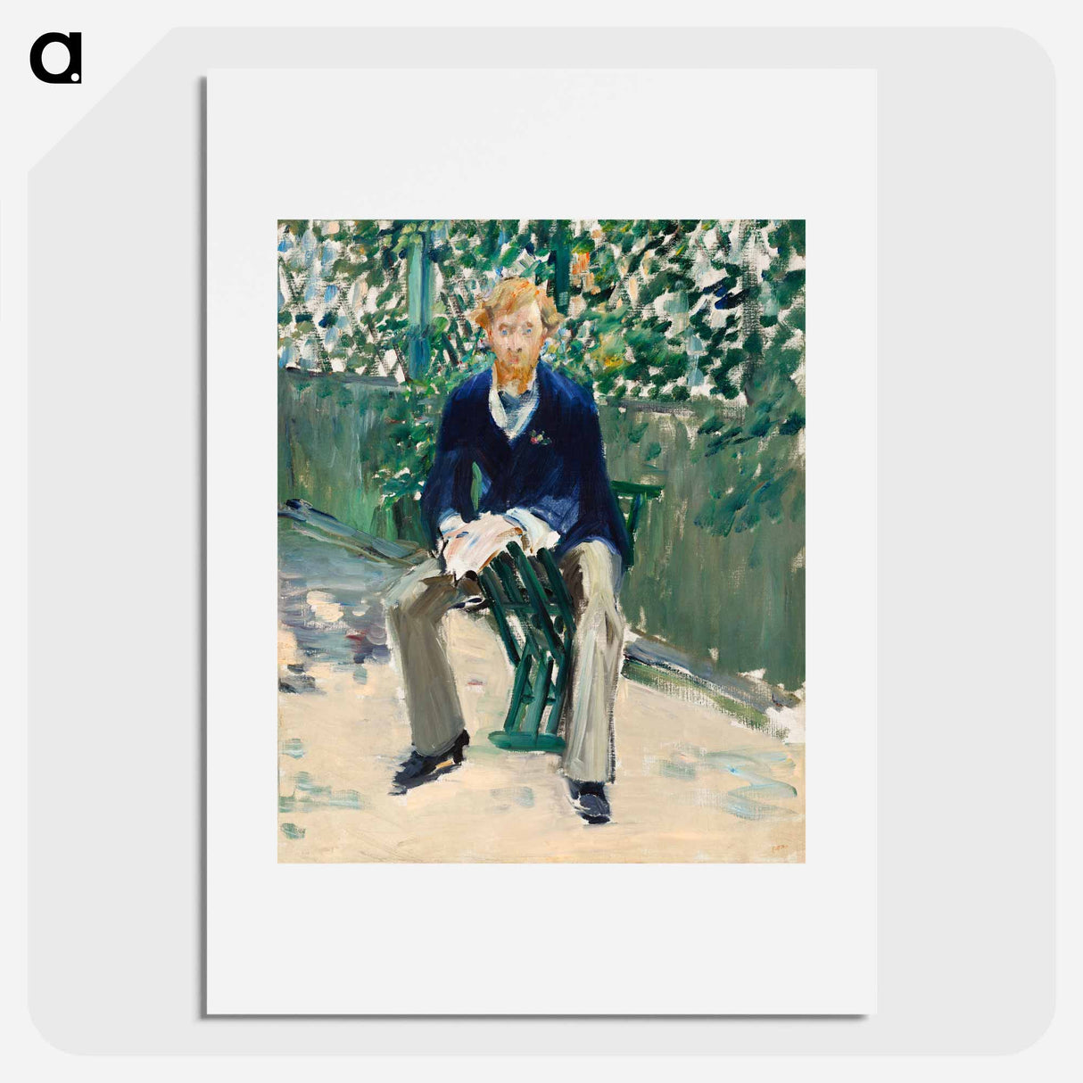 George Moore in the Artist's Garden - Édouard Manet Poster.