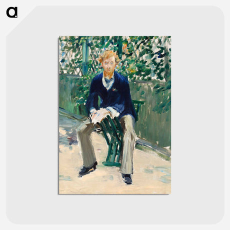 アートポストカード-George Moore in the Artist's Garden - エドゥアール マネ Postcard.