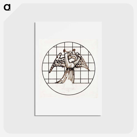 アートポストカード-Angel playing on Bells - エドワード バーン ジョーンズ Postcard.