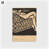 アートポストカード-Nude Girl Lying on a Sofa - エルンスト ルートヴィヒ キルヒナー Postcard.