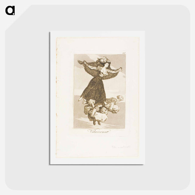 アートポストカード-They Have Flown - フランシスコ デ ゴヤ Postcard.