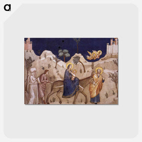 アートポストカード-Flight into Egypt - ジョット ディ ボンドーネ Postcard.