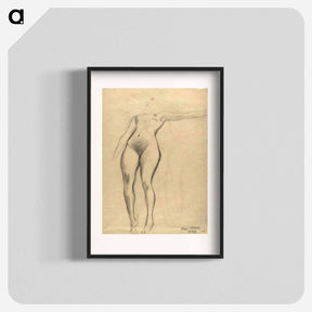 アートポスター-Figure study and detailed studies - グスタフ クリムト Poster.