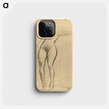 Figure study and detailed studies - Gustav Klimt Phone Case.