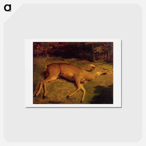 アートポストカード-The Dead Doe - ギュスターヴ クールベ Postcard.