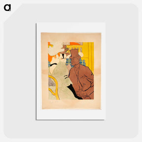 アートポストカード-L'Anglais au Moulin Rouge - アンリ ド トゥールーズ ロートレック Postcard.