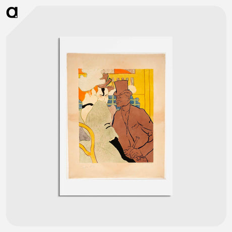 アートポストカード-L'Anglais au Moulin Rouge - アンリ ド トゥールーズ ロートレック Postcard.
