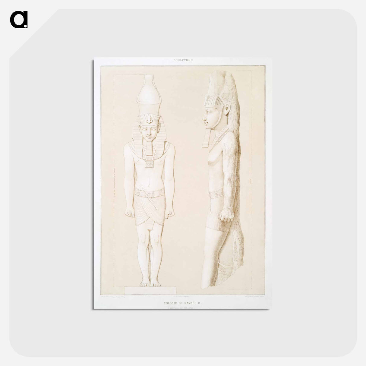 アートポストカード-Ramses II Statue
 - エジプト美術史 Postcard.
