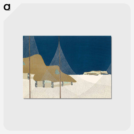 アートポストカード-Vissersdorpje - 神坂 雪佳 Postcard.