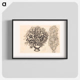 Twee studies van een vaas met bloemen - レオ ゲステル Poster.