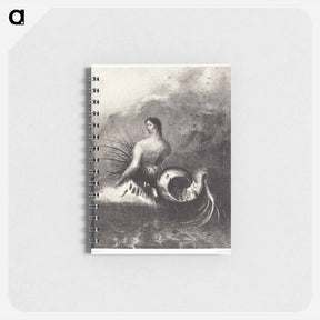 アートメモ帳-The Siren Clothed In Barbs, Emerged From the Waves - オディロン ルドン Memo.