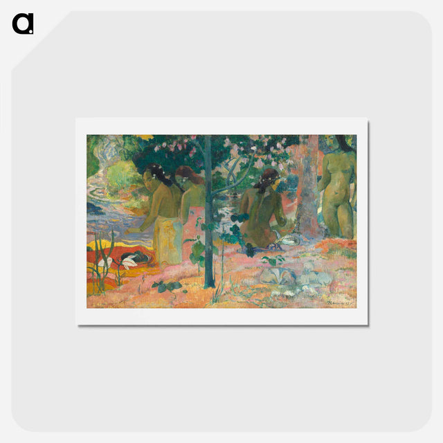 アートポストカード-The Bathers - ポール ゴーギャン Postcard.