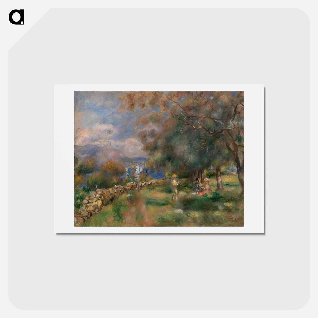 アートポストカード-Peninsula of Saint-Jean - ピエール オーギュスト ルノワール Postcard.