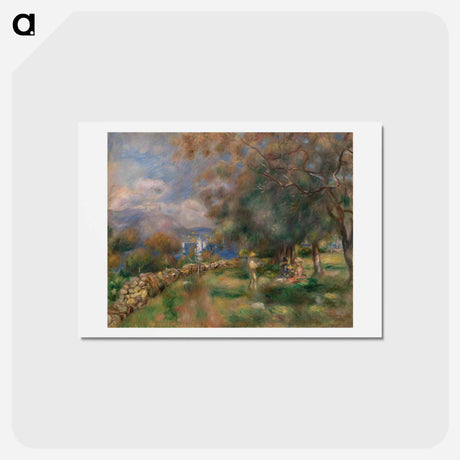 アートポストカード-Peninsula of Saint-Jean - ピエール オーギュスト ルノワール Postcard.