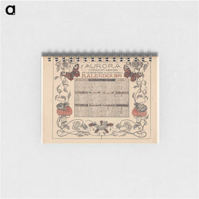 アートメモ帳-Kalender van het jaar 1899, met bloemen, insecten en kikkers - テオ ヴァン ホイテマ Memo.