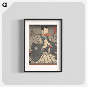 アートポスター-Nikki Danjô with scroll between teeth - 歌川 国芳 Poster.