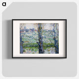 View of Arles, Flowering Orchards - フィンセント ファン ゴッホ Poster.