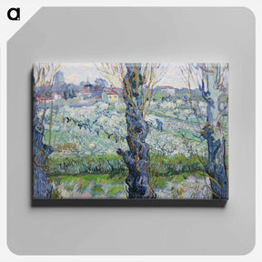 アートパネル-View of Arles, Flowering Orchards - フィンセント ファン ゴッホ Canvas.