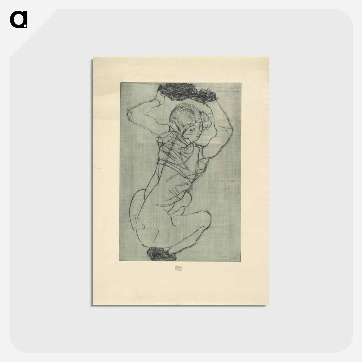 アートポストカード-Crouching
 - ウィーン博物館 Postcard.