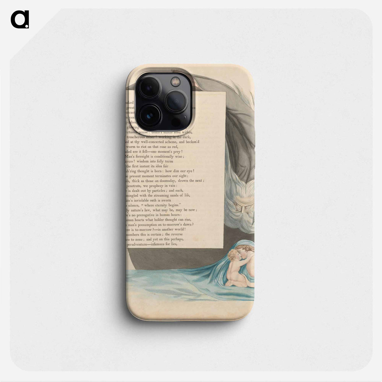 Young's Night Thoughts, Page 13, The Present Moment Terminates our Sight - William Blake Phone Case.