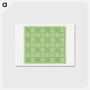 アートポストカード-William Morris's Diaper pattern - ウィリアム モリス Postcard.